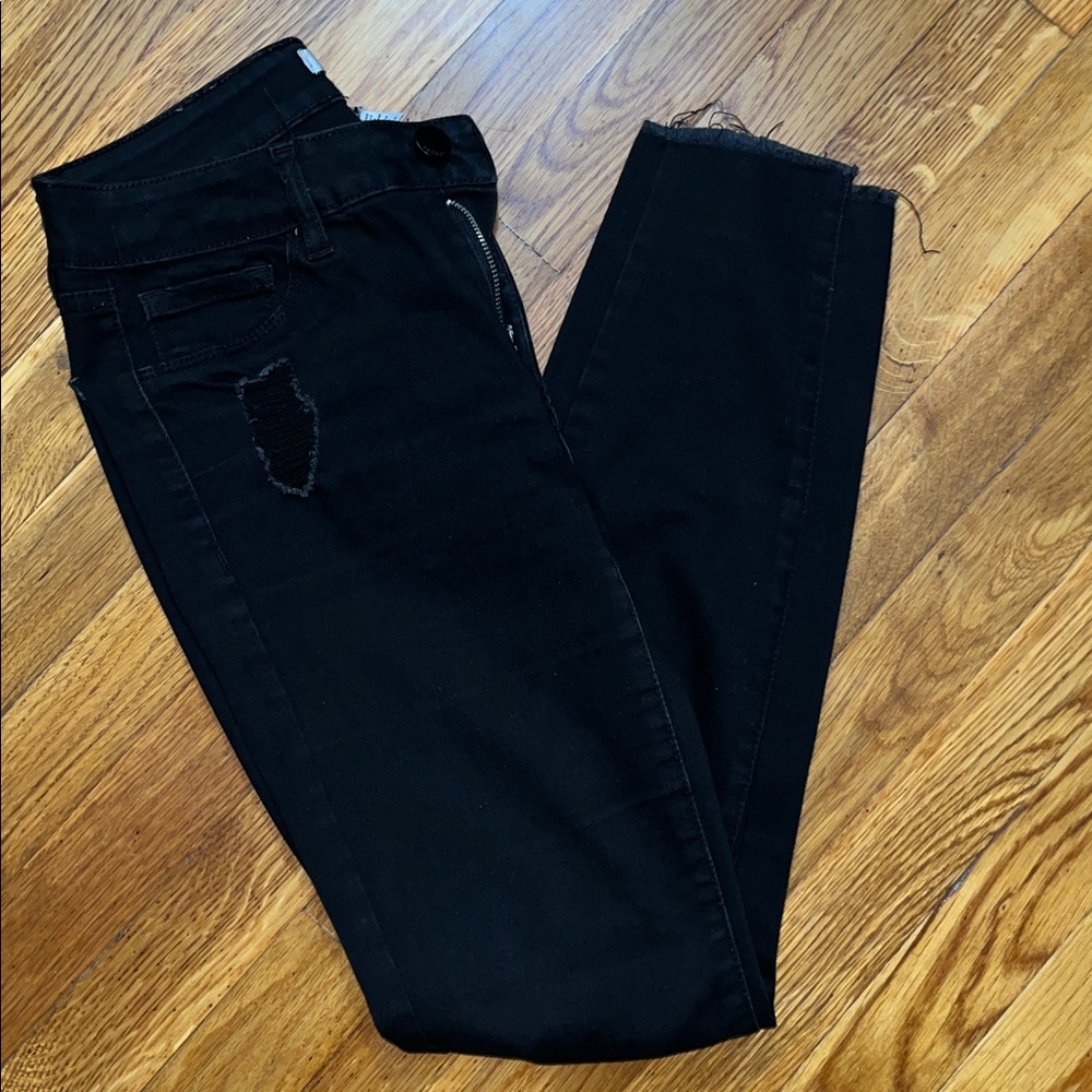 Black ripped jeans